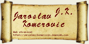 Jaroslav Komerović vizit kartica
